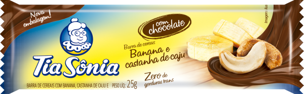 Barra Banana e Castanha de Caju com Chocolate